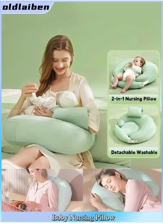oldlaiben - Baby Nursing Pillows for Breastfeeding, Nursing Pillow and Positioner for Breastfeeding Baby Support and Propping, Baby Wedge Pillow, Feeding Pillows for Reflux Baby Sleep - Image 1