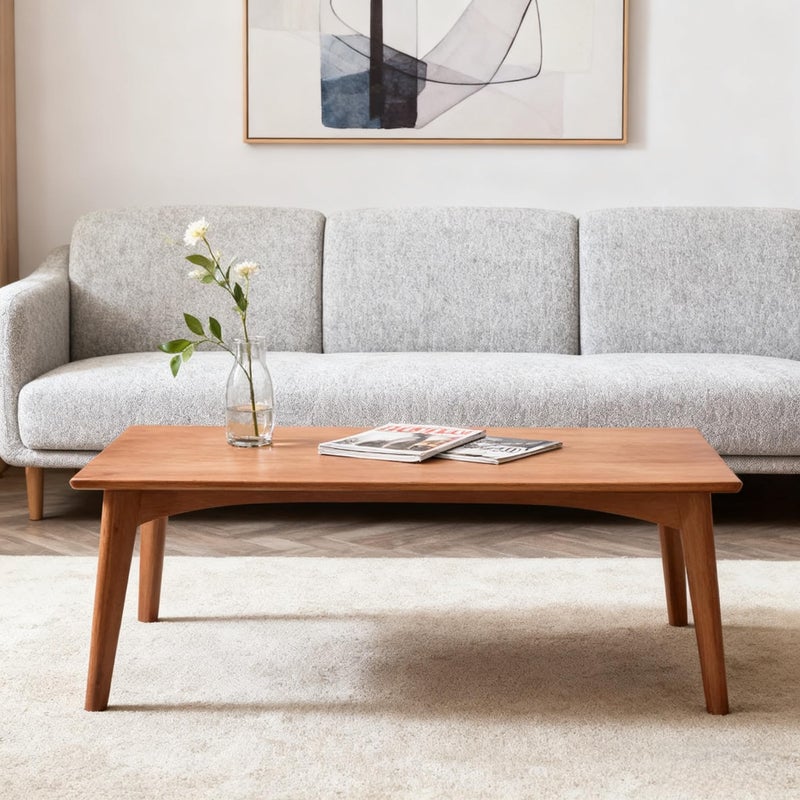 JIKUGO Japanese Floor Table No Assembly Required Bamboo Folding Walnut Coffee Table Bedroom 26x15.8x11.8in Furniture Low Tea Table for Sitting on The Floor Walnut Large - Image 2