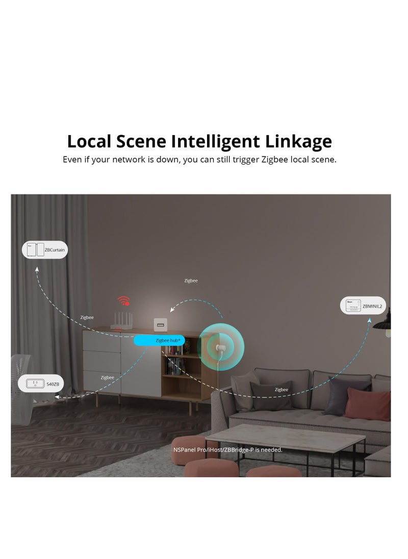 SYOSI - SNZB-06P Zigbee Human Presence Sensor with 5.8GHz Microwave Radar and Built-in Light Detector - Compatible with Alexa, Google Home, and Home Assistant - Image 1