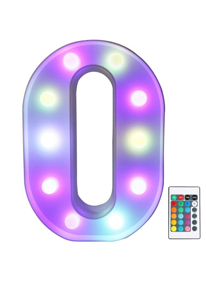 Pooqla Pooqla Colorful LED Marquee Letter Lights with Remote - Light Up Marquee Signs - Party Bar Letters with Lights Decorations for The Home - Multicolor O  - Image 1