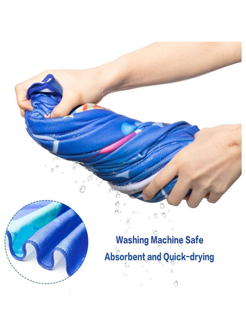 عام منشفة شاطئ للأطفال، من الألياف الدقيقة فائقة الامتصاص والتجفيف السريع، مطبوعة برسوم رائعة لرائد الفضاء، مناسبة للسفر والسباحة في الشاطئ - Image 2