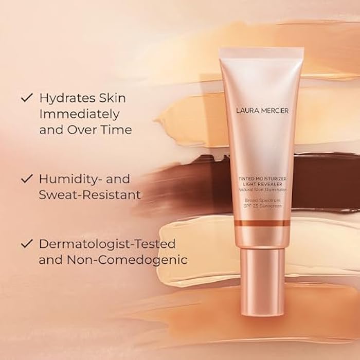 Laura Mercier Tinted Moisturizer Light Revealer Natural Skin Illuminator with SPF 25: All Day Hydration, Ultra-Sheer Coverage, Luminous & Radiant Finish, Skin Tint - Image 4