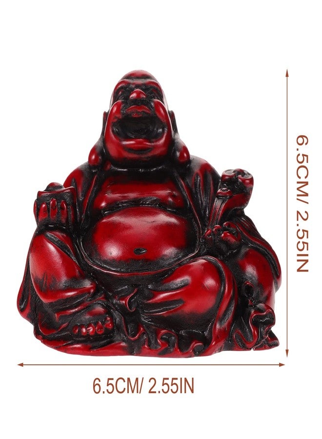 BESPORTBLE Maitreya Buddha Statue Resin Maitreya Buddha Laughing Buddha Ruyi Sitting Buddha Decoration Home Desk Ornament 1pc (2 Inches) - Image 2