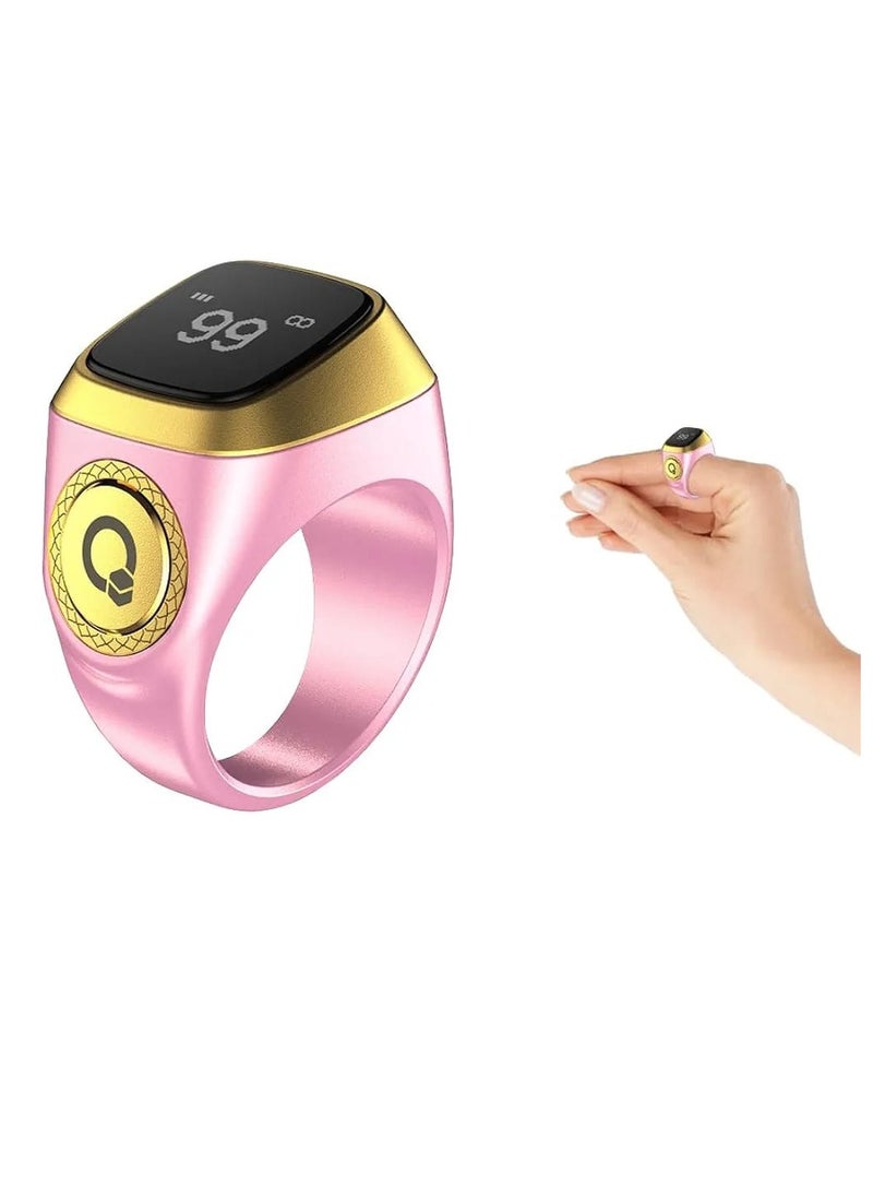 Zikr Ring18mm Smart Ring with Vibration Reminder Tasbih Counter and Bluetooth Connection and IQIBLA App and 5 Daily Prayer Reminders
