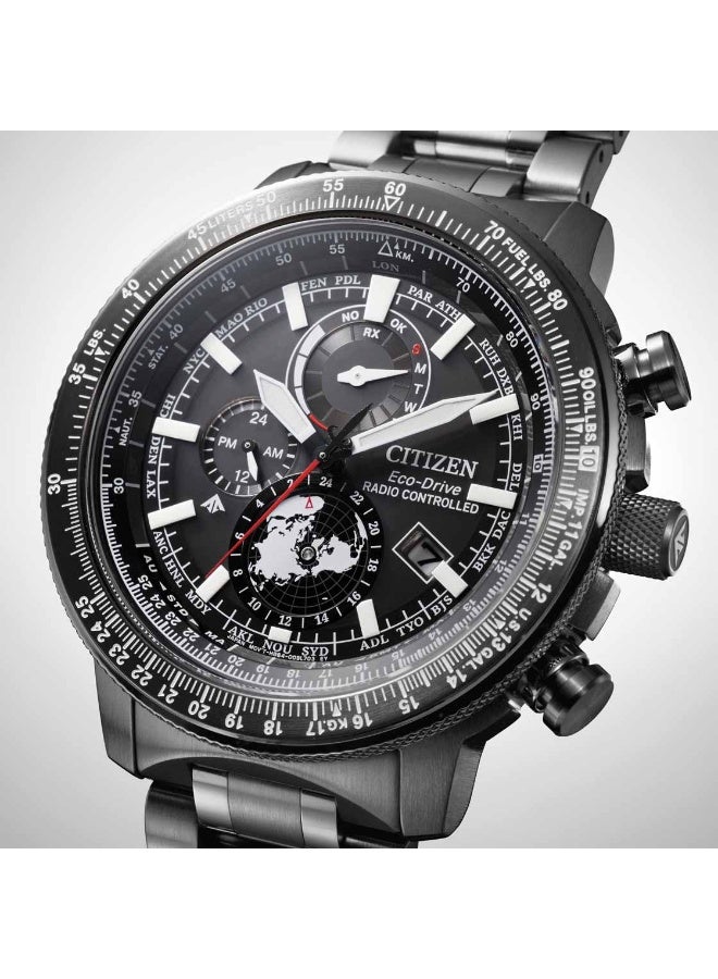 CITIZEN Citizen Promaster Sky BY3005-56G Men’s Watch, Satellite Wave GPS Black Dial 47.5mm Titanium Case 200M WR Eco-Drive - Image 4