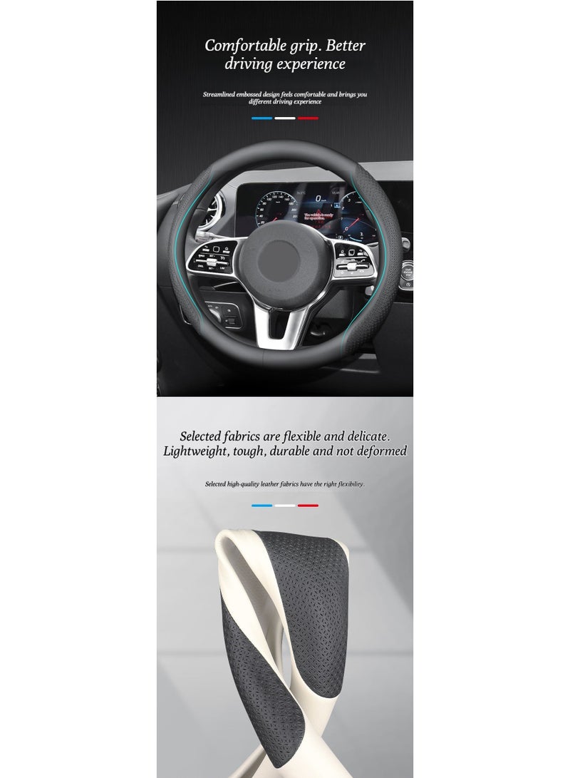 شاومي طراز 2025 شياومي SU7 غطاء عجلة القيادة، SU7 ماكس، SU7 غطاء مقبض سيارة رقيق للغاية مضاد للانزلاق، من الجلد الأصلي - Image 2