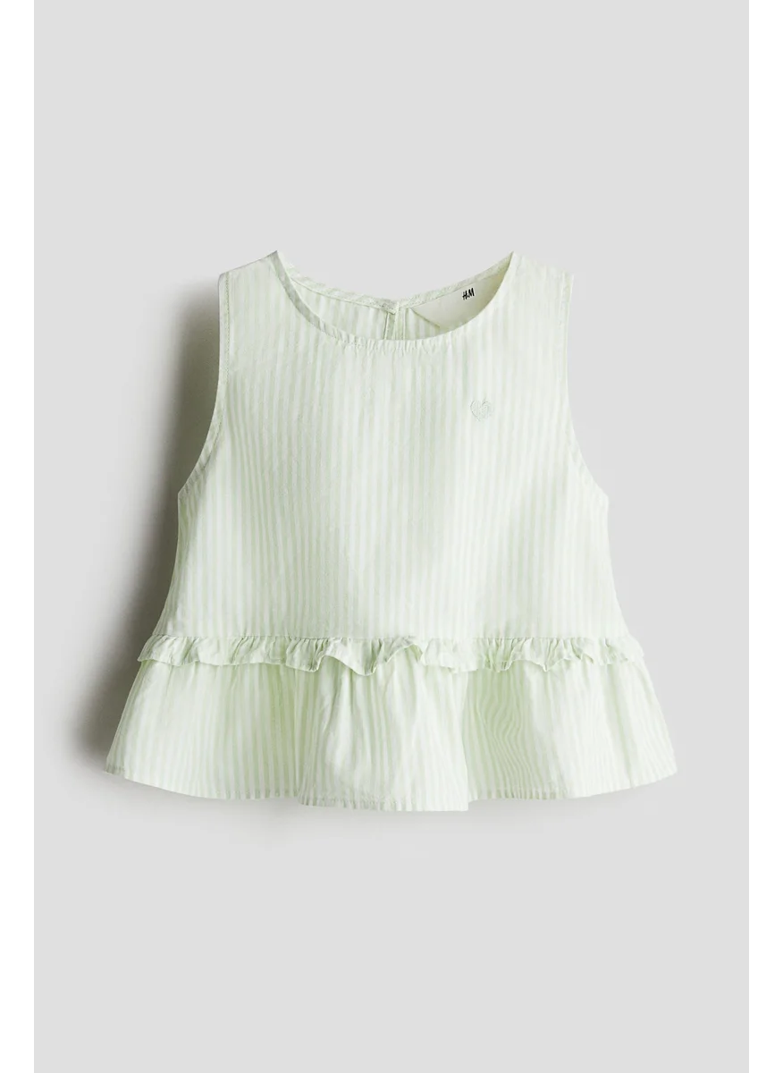 H&M Cotton Peplum Top