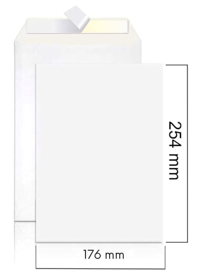 MARKQ [A5] أظرف بيضاء [250 عبوة]، 10" × 7" أظرف بريد ذاتية الإغلاق للإرسال للمنازل والمكاتب والتجارة الإلكترونية، 100 جرام - Image 2