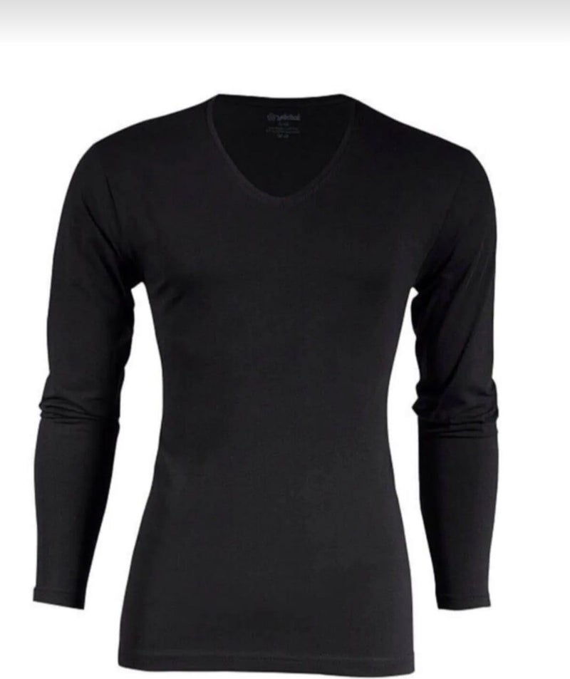 Yıldız Yildiz 341 Men's Modal V Neck Long Sleeve Undershirt 10 Pieces  - Image 1