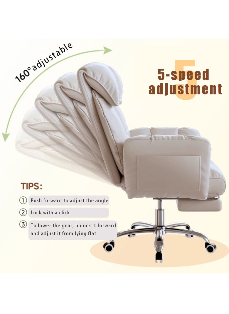 Hihonor Computer Chair, Home Ergonomic Gaming Gaming Chair Seat, Lazy Computer Sofa Chair, Bedroom Reclinable Leisure Back Chair (Pink)  - Image 4
