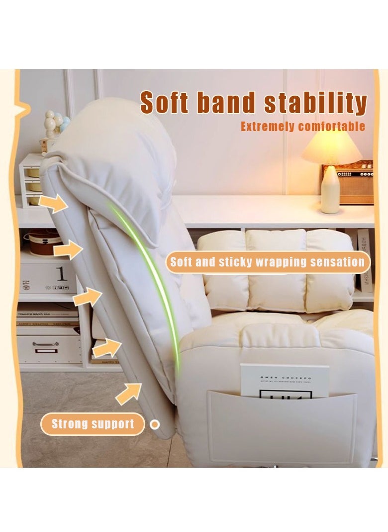 Hihonor Computer Chair, Home Ergonomic Gaming Gaming Chair Seat, Lazy Computer Sofa Chair, Bedroom Reclinable Leisure Back Chair (Pink)  - Image 5