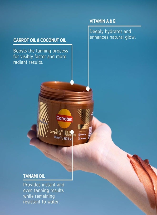 Carroten Gold Shimmer Intensive Tanning Gel 150ml‏ - Image 3