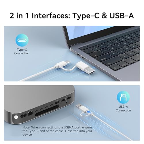 TECKNET USB Wired Keyboard and Mouse for Mac, Dual Interface(Type-C and USB A), Ergonomic Slim Keyboard Set Compatible with MacBook, iMac, Mac mini/Pro, White - Image 2
