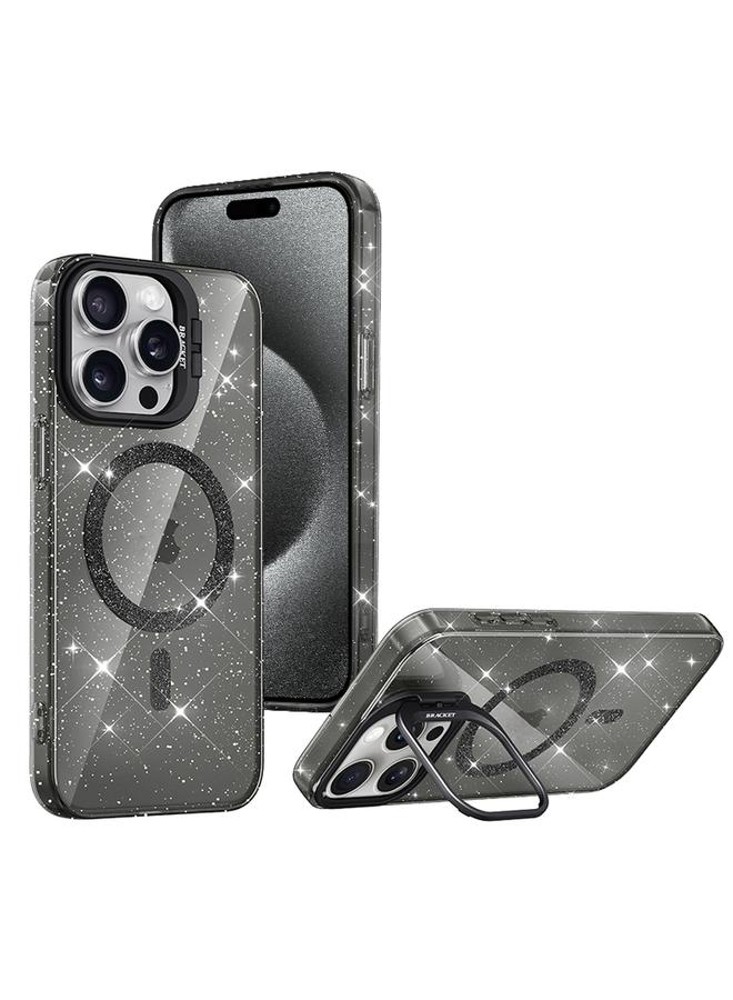 S-TOP Case For iPhone 15 Pro Max Shiny Shield MagSafe Lens Holder Phone Case - Image 1