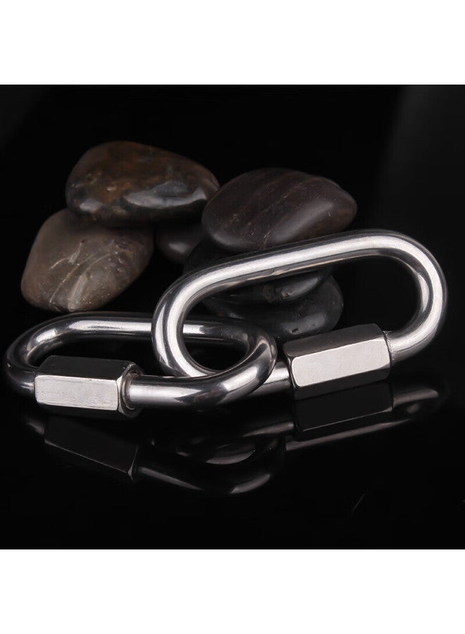 Golmud Geermu 8cm Meilong Lock Connector, 304 Stainless Steel Quick Link, Climbing Carabiner, Connecting Clip, 2-piece Set - Image 5