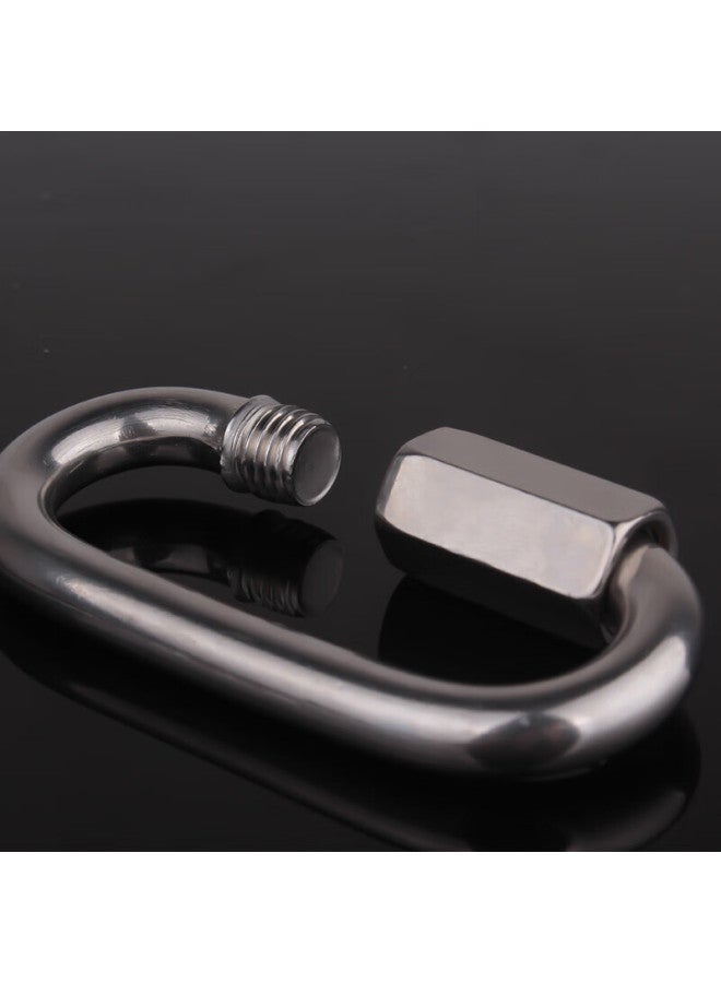 Golmud Geermu 8cm Meilong Lock Connector, 304 Stainless Steel Quick Link, Climbing Carabiner, Connecting Clip, 2-piece Set - Image 4