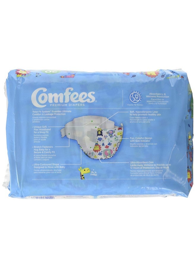 Attends Comfees Premium Baby Diapers Size 7, Case of 80