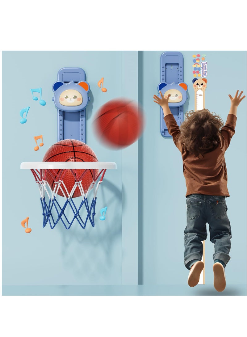 KASTWAVE Basketball Hoop Wall Mounted,Mini Basketball Hoop for Toddlers Boys Age 3-5, Adjustable Height, Voice Touch High Jump Counter for Kids, Space-Saving,Toddler Toys Age 4-7, Birthday Gifts for Boys 4-6 - Image 5