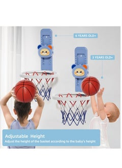 KASTWAVE Basketball Hoop Wall Mounted,Mini Basketball Hoop for Toddlers Boys Age 3-5, Adjustable Height, Voice Touch High Jump Counter for Kids, Space-Saving,Toddler Toys Age 4-7, Birthday Gifts for Boys 4-6  - Image 3