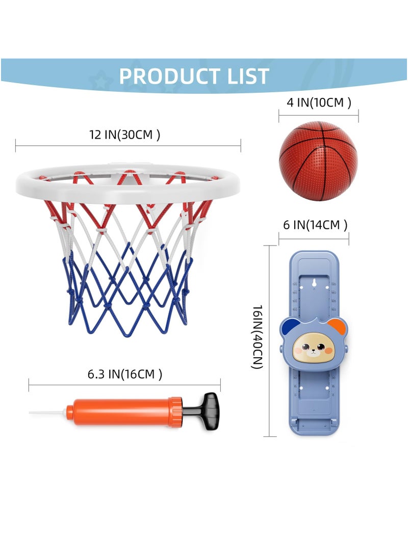 KASTWAVE Basketball Hoop Wall Mounted,Mini Basketball Hoop for Toddlers Boys Age 3-5, Adjustable Height, Voice Touch High Jump Counter for Kids, Space-Saving,Toddler Toys Age 4-7, Birthday Gifts for Boys 4-6 - Image 2