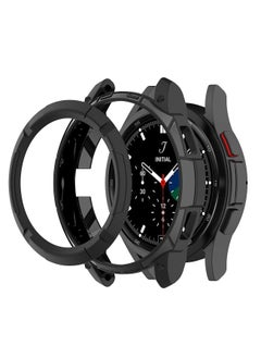 KASTWAVE Watch Case Cover Compatible with Samsung Galaxy Watch 4, Protector with rotating bezel, Accessories Bezel Ring Frame Protector (46MM, Black)  - Image 1
