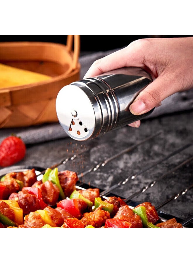 Suncojia Suncojia Seasoning Jars, Spice Bottles, Stainless Steel Condiment Bottles, Kitchen Seasoning Jars, Barbecue Tool Accessories, Set Of 3 - Image 2