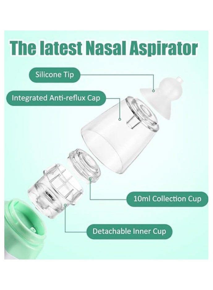 متجر الفرح شفاط أنف للأطفال، شفاط أنف كهربائي للأطفال الصغار، شفاط أنف للأطفال مع 3 رؤوس سيليكون، وظيفة الإيقاف المؤقت والموسيقى والضوء المهدئة، منظف أنف أوتوماتيكي، شفاط أنف محمول للأطفال - Image 4