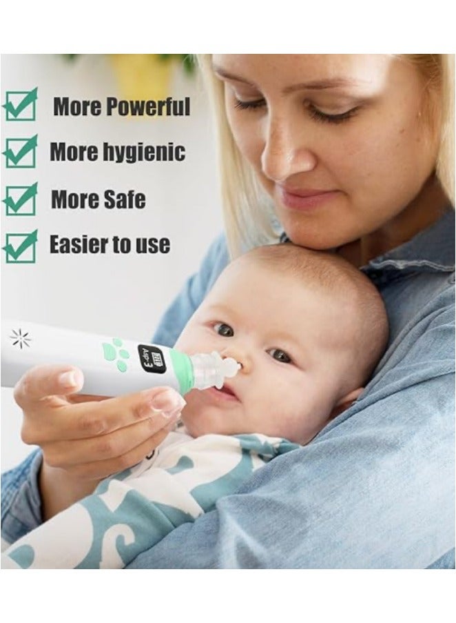 متجر الفرح شفاط أنف للأطفال، شفاط أنف كهربائي للأطفال الصغار، شفاط أنف للأطفال مع 3 رؤوس سيليكون، وظيفة الإيقاف المؤقت والموسيقى والضوء المهدئة، منظف أنف أوتوماتيكي، شفاط أنف محمول للأطفال - Image 5