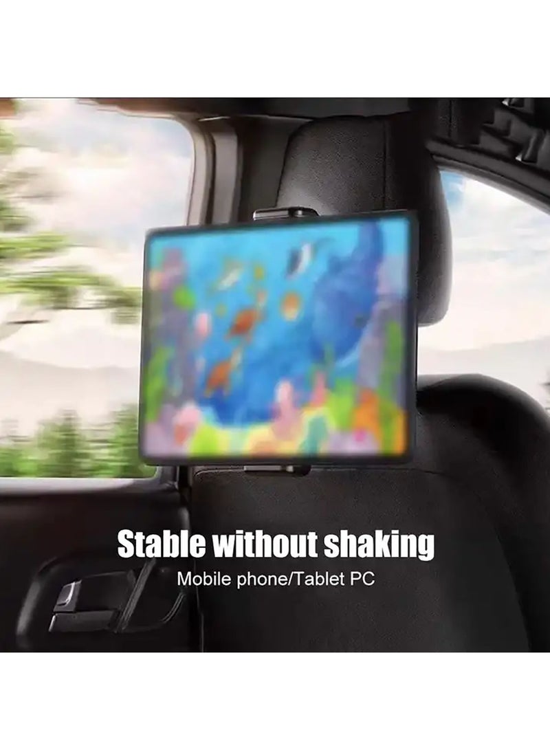 Universal Car Rear Pillow Phone Holder Tablet iPad Holder 360 Degree Rotating Foldable Holder Suitable for 4.7-12.9 inch Mobile Phones Y11（Black） - Image 4