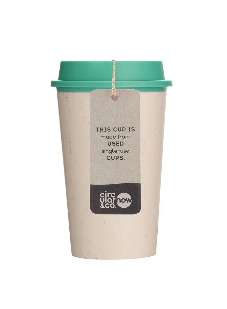 Circular & Co Circular and Co Now Cup Reusable Coffee Cup Made from Recycled Single Use Cups 12oz 340ml Cream & Happy Mint  - Image 1