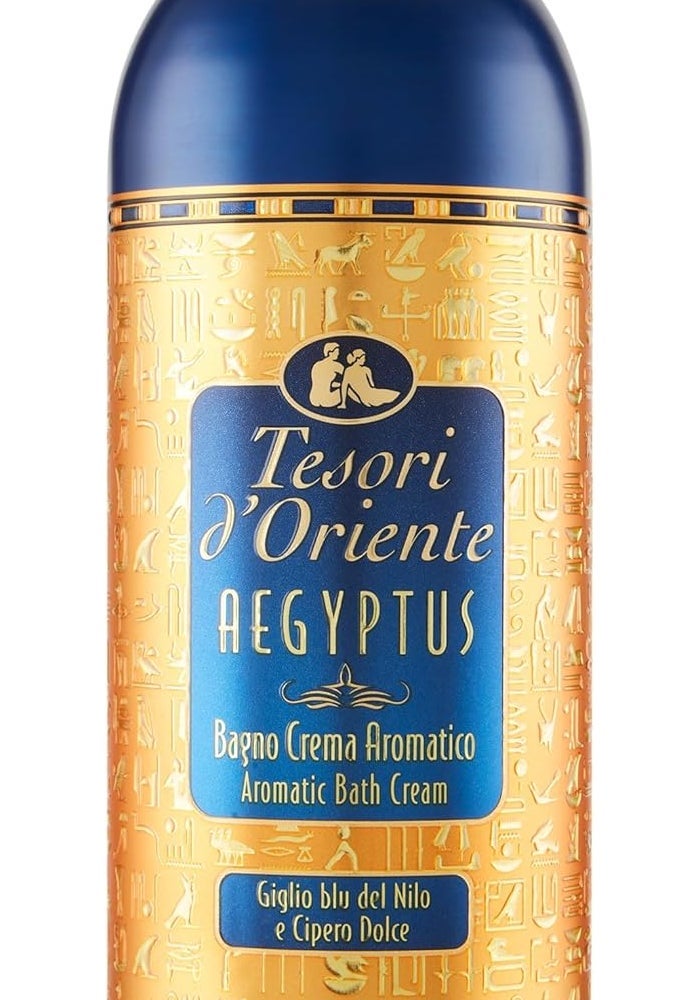 Tesori d'Oriente Aegyptus Aromatic Bath Cream with Blue Lily of the Nile and Papyrus Milk - 500ml