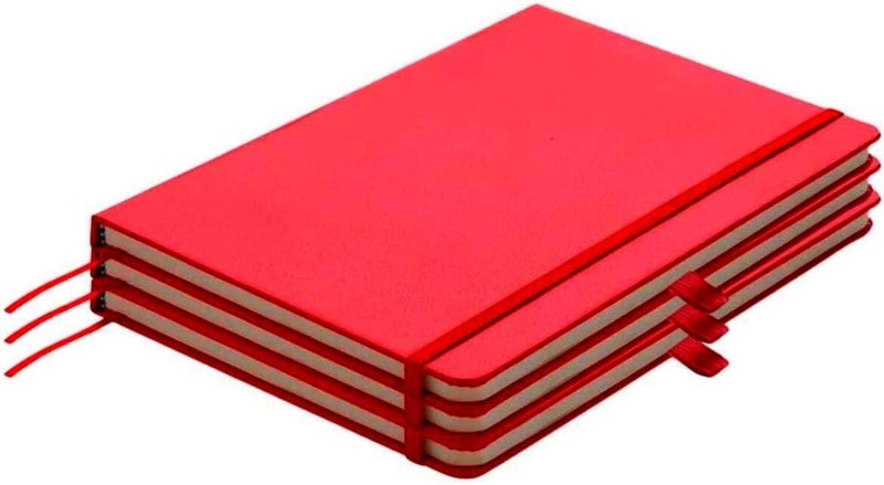 SANTHOME Classic A5 Hardcover Lined Notebook – 192 Ruled Pages, Integrated Bookmark And Elastic Closure, Acid-Free Paper - Image 1