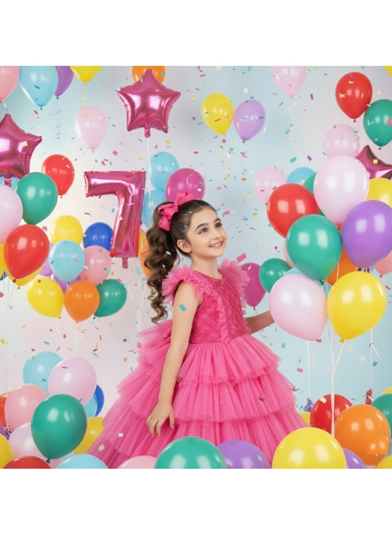 AMM 120-Piece Rainbow Latex Balloons 12″ – Vibrant Mixed Color Party Balloons for Birthday, Wedding, Baby Shower, Balloon Arch / Garland, Event Decor - Image 1