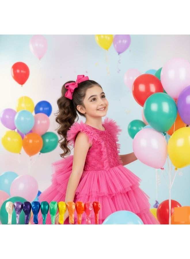 AMM 120-Piece Rainbow Latex Balloons 12″ – Vibrant Mixed Color Party Balloons for Birthday, Wedding, Baby Shower, Balloon Arch / Garland, Event Decor - Image 2