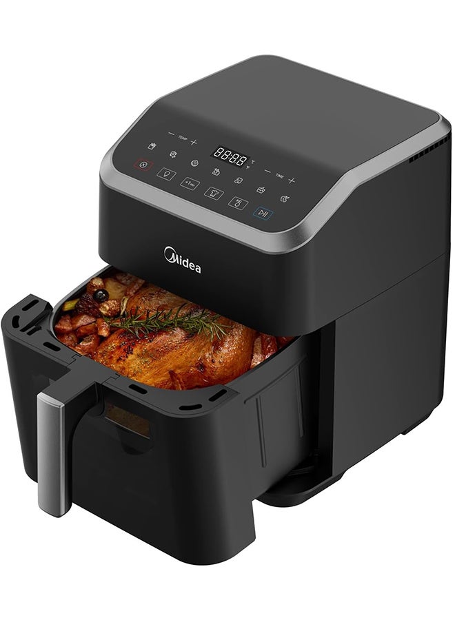 Midea Air Fryer With Digital Touch Control, 7L Capacity, X Cycloneair Technology, See Through Window, Frying, Grilling, Broiling, Roasting, Timer Up To 60 Mins Temperature Control 200°C - 7 L 1500 W MAD-740F2APK Black - Image 4