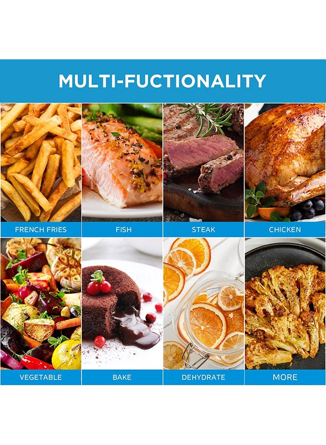 Midea Air Fryer With Digital Touch Control, 7L Capacity, X Cycloneair Technology, See Through Window, Frying, Grilling, Broiling, Roasting, Timer Up To 60 Mins Temperature Control 200°C - 7 L 1500 W MAD-740F2APK Black - Image 3