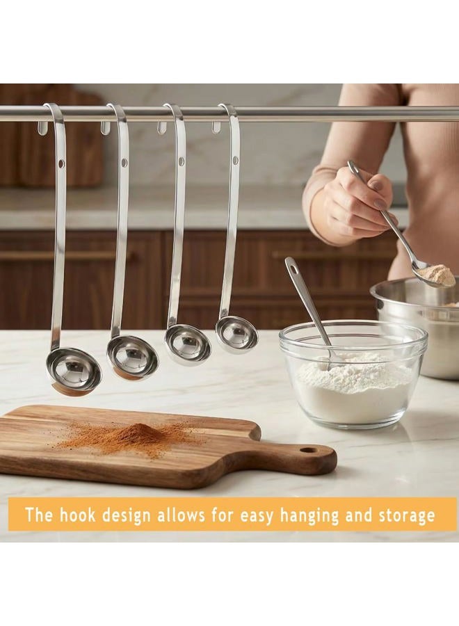 Markeny 4 Pieces Stainless Steel Soup Ladle Metal Handle Ladle with Pouring Rim,2oz/3oz/4oz/5oz Set Ladles for Cooking Soup Sauce - Image 3