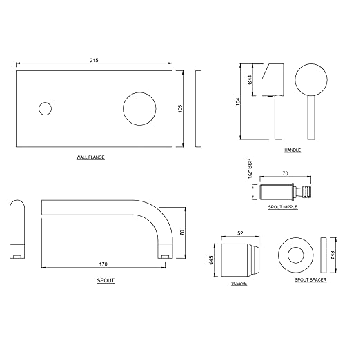 JAQUAR Florentine Series Wall Mounted HOT and Cold Basin Mixer/TAP (Chrome) | Right Hand Side Lever, Brass Body Water Tap/Faucet/Cock for Bathroom/Kitchen Wash Basin | FLR-CHR-5233NK - Image 4