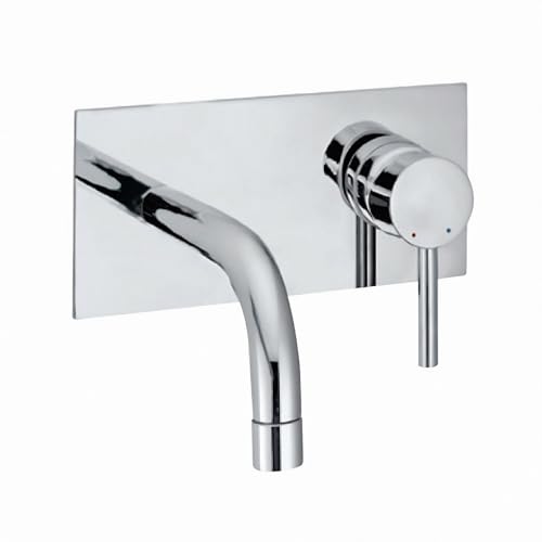 JAQUAR Florentine Series Wall Mounted HOT and Cold Basin Mixer/TAP (Chrome) | Right Hand Side Lever, Brass Body Water Tap/Faucet/Cock for Bathroom/Kitchen Wash Basin | FLR-CHR-5233NK - Image 1