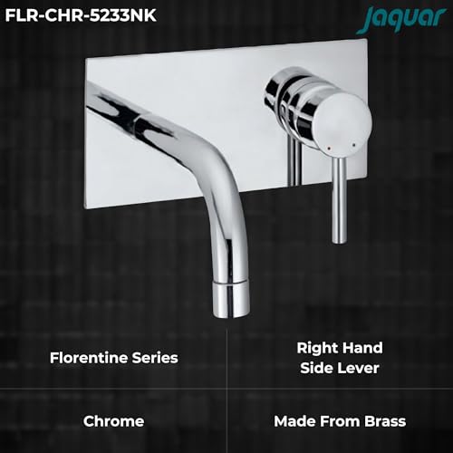 JAQUAR Florentine Series Wall Mounted HOT and Cold Basin Mixer/TAP (Chrome) | Right Hand Side Lever, Brass Body Water Tap/Faucet/Cock for Bathroom/Kitchen Wash Basin | FLR-CHR-5233NK - Image 3