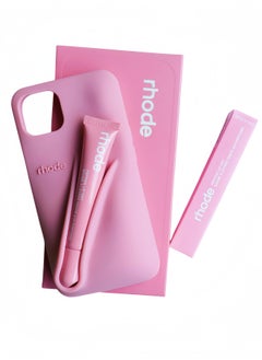 rhode Silicone lip holder for mobile phones, lip gloss phone case, phone case lip holder, iPhone back mount lip holder (with lip gloss, Ribbon）  - Image 3