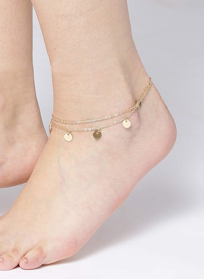 OOMPHelicious Jewellery Gold Tone Multi Layer Charm Fashion Anklet For Women & Girls - Image 3