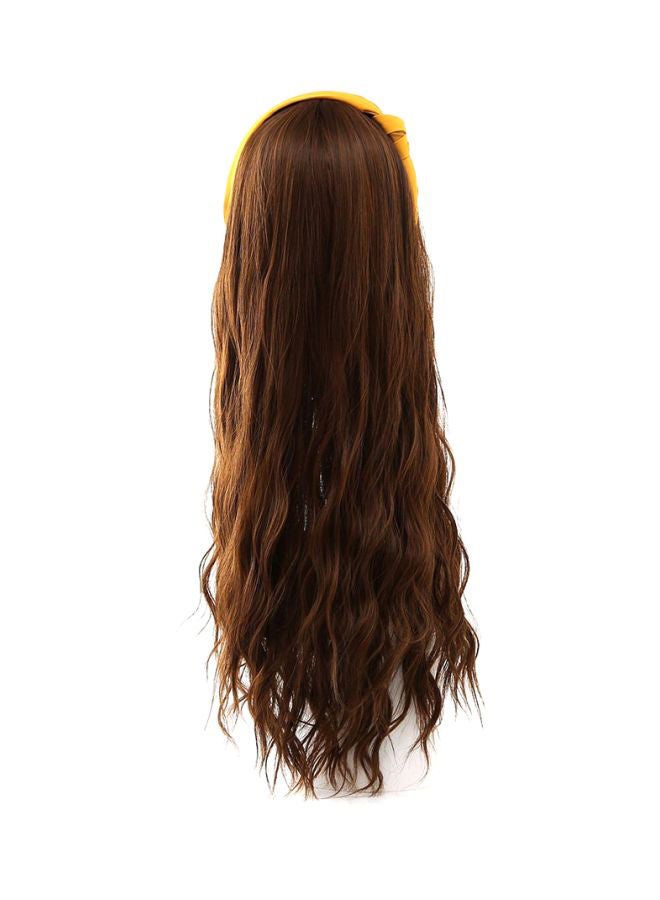 NIBEMINENT Long Curly Wig Brown