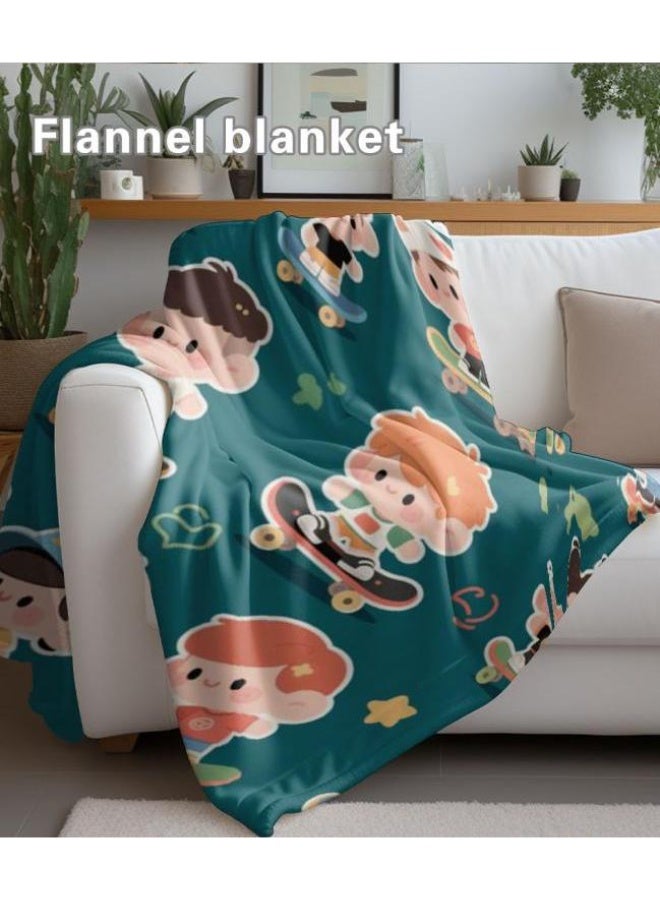 general Baby and children's cartoon flannel thin blanket (warm and comfortable, suitable for sleep, game use) 70cm*100cm - Image 4