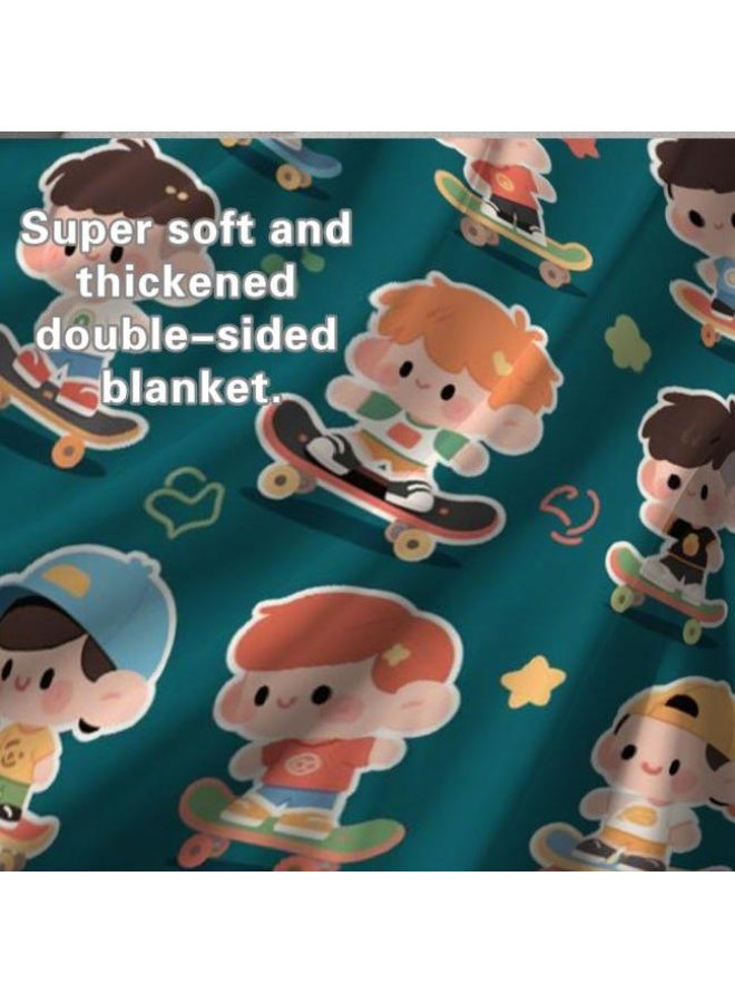 general Baby and children's cartoon flannel thin blanket (warm and comfortable, suitable for sleep, game use) 70cm*100cm - Image 3