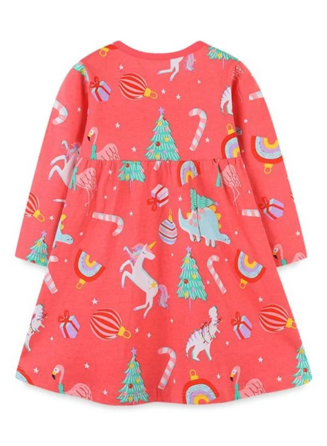 YUNIQEE Holiday Print Dress