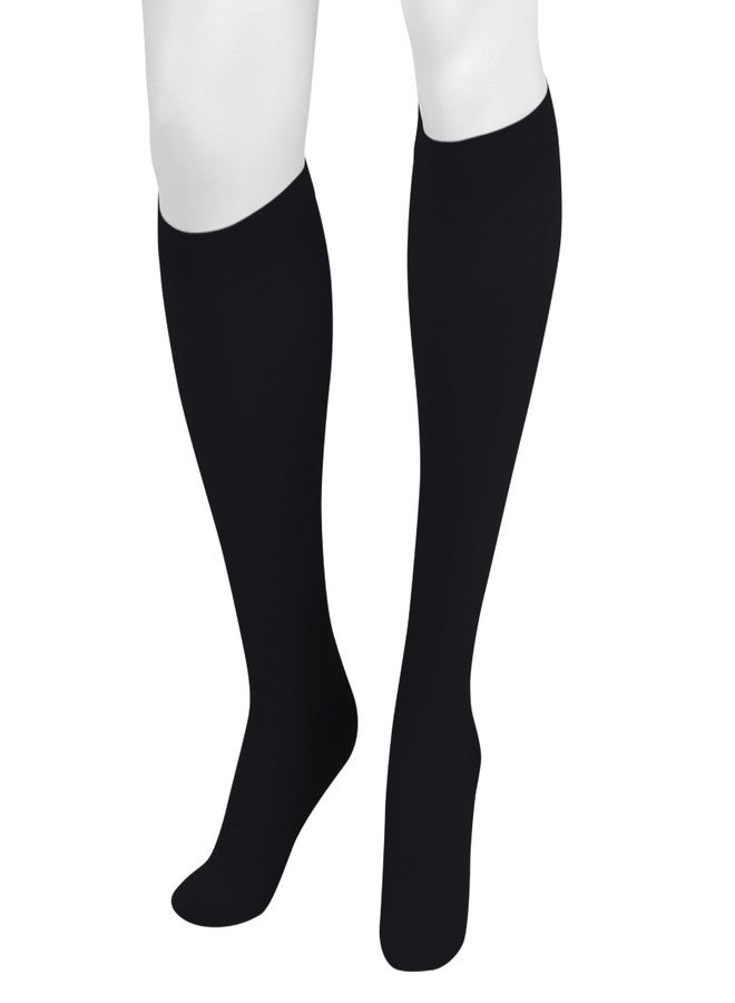 Juzo Dynamic Varin 3511 Knee-High 20-30 mmHg Closed Toe Compression Knee with Silicone Top Band - Men & Women, Regular, 2 (II), Black - Image 1