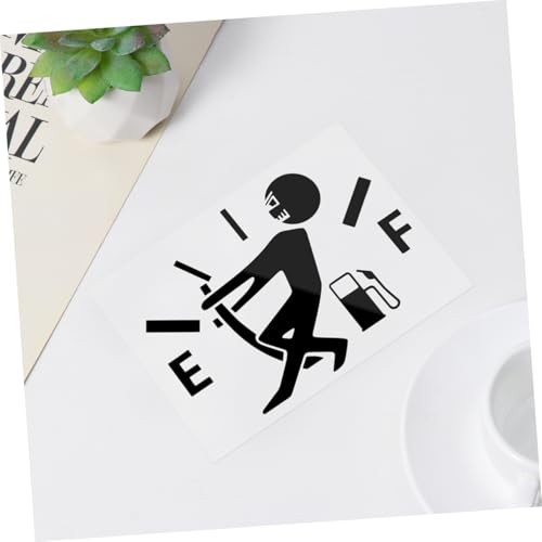 WINOMO Funny Car Stickers High Gas Consumption Decal Fuel Gage Empty Stickers (Black) - Image 3