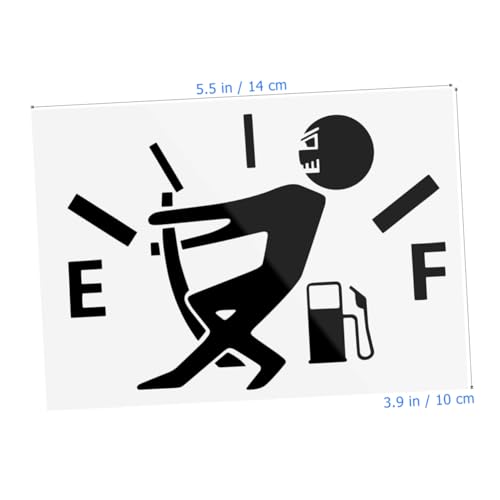 WINOMO Funny Car Stickers High Gas Consumption Decal Fuel Gage Empty Stickers (Black) - Image 2