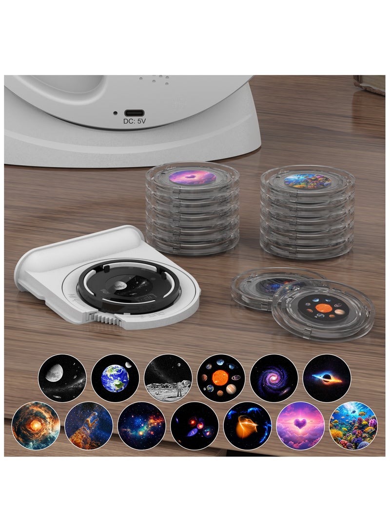 BlueFire Galaxy Projector 13-in-1 HD Planetarium Star Projector with 13 Films, Night Light and Timer, Globe Shape LED Starry Sky Light for Bedroom and Living Room, Colorful Lighting Effects, Plug-in USB Type-C, 50000h Lifespan, Modern ABS Design - Image 4